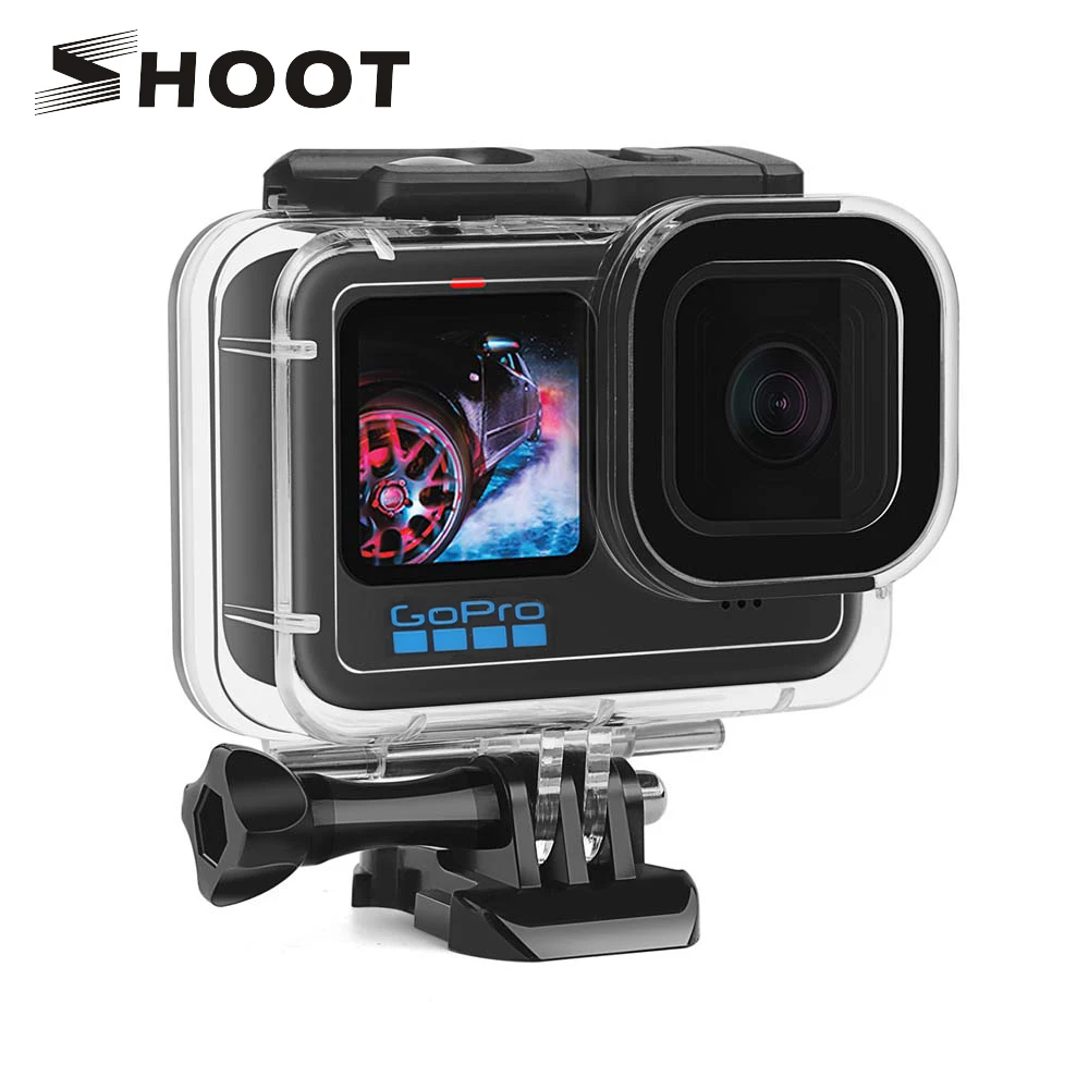SHOOT 60 м водонепроницаемый чехол для GoPro Hero 9 10 Черный Защитный подводного плавания