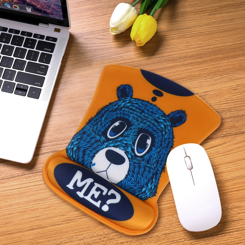 

1 Set Pad and Wrist Protector Cartoon Non-Slip Keyboard Wrist Cushion
