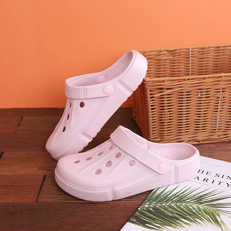 

Olomm Fashion Couple Cave Shoes Anti Slip Wear Adult Baotou Sandals Beach Garden Shoes Sandals Sandals Men Shoes Slippers Men