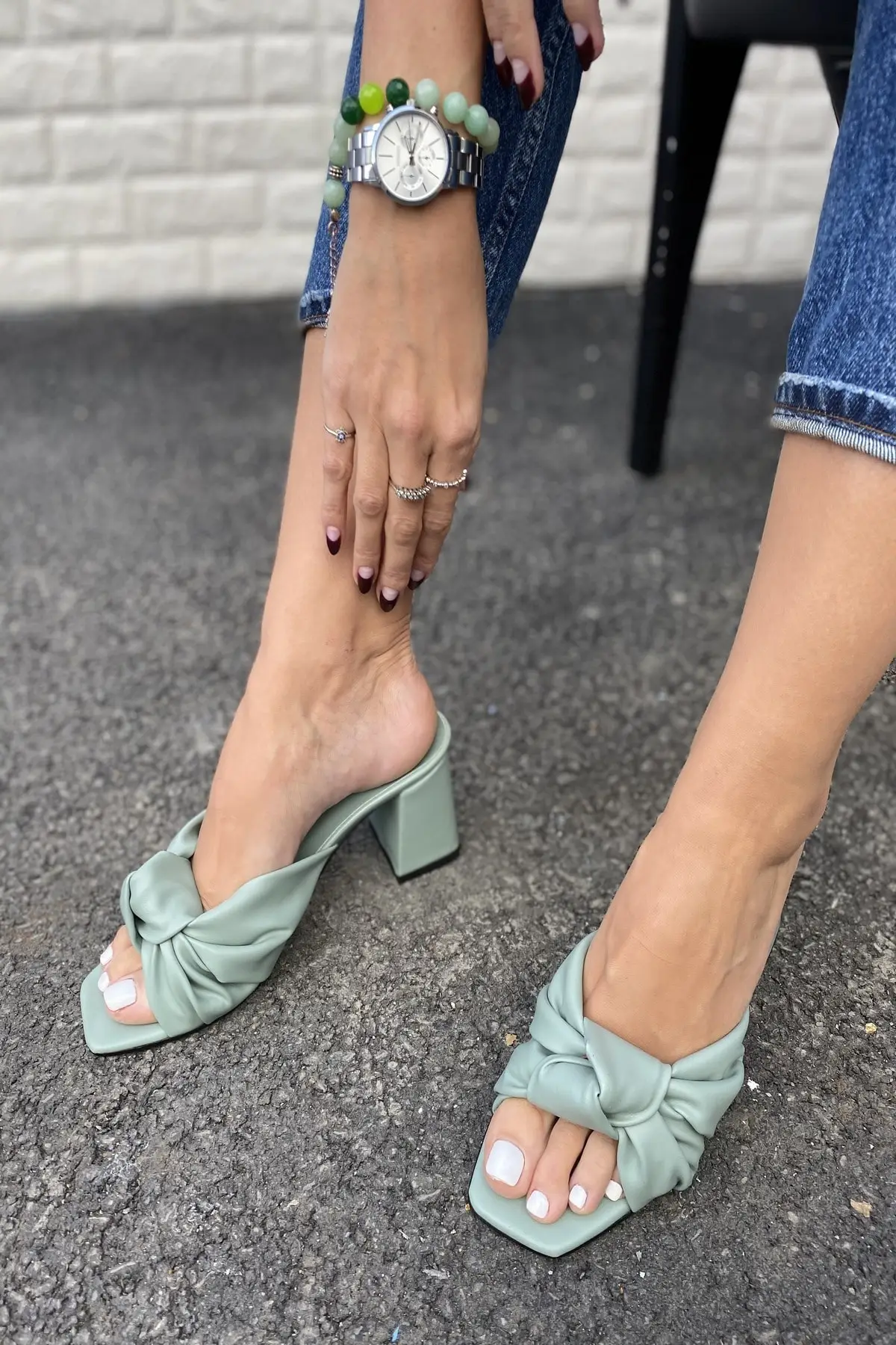 Сандалии женские на шпильке 7 см искусственная кожа туфли-лодочки стильная обувь