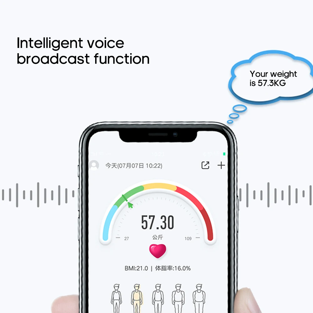 

Intelligent Body Fat Scale BT Electronic Digital Weight Scale Body Composition Analyzer Monitor with Smartphone App