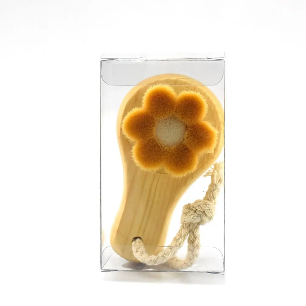 Щетка для чистки новая ручная деревянная щетка лица типа ракетки двухцветные