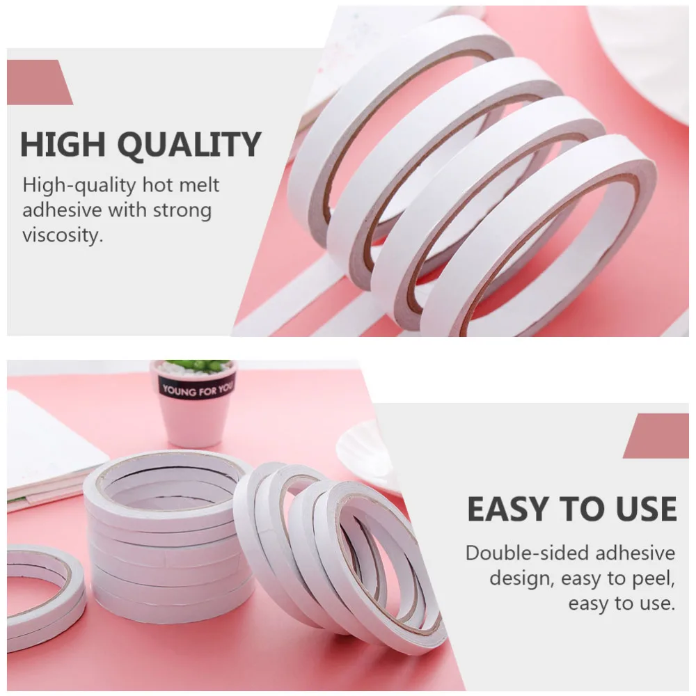

1 Set 10Pcs Office Stationery Practical Self Adhesive Double Side Tapes