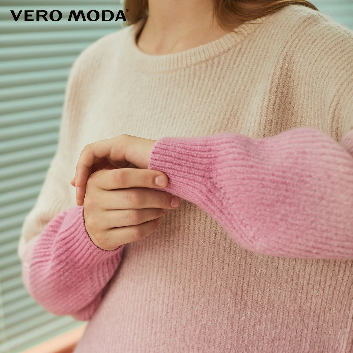 Женский свитер из овечьей шерсти с градиентными цветами Vero Moda | 319413516 Женская