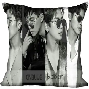 Квадратные шелковые наволочки с принтом Kpop CNBLUE 40x40 45x45 50x50 60x60 Двухсторонняя Атласная наволочка с логотипом на заказ