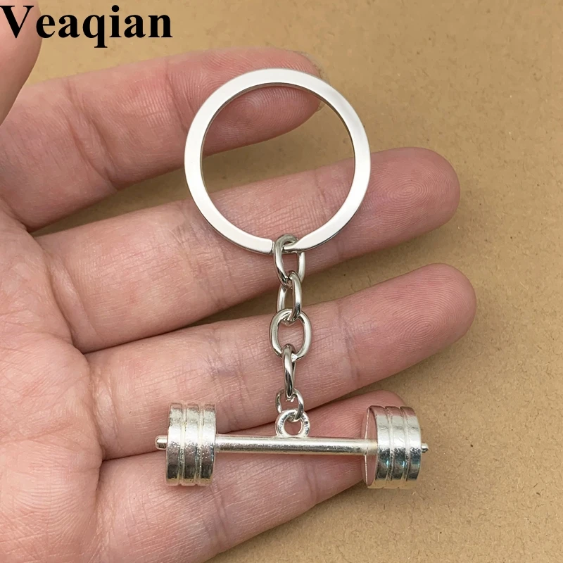 Лидер продаж брелок штанга для фитнеса ювелирный автомобиля кольцо ключей