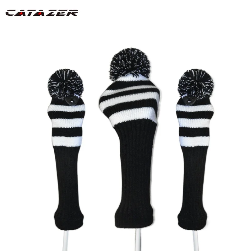 

Golf Head Covers Red White Stripes Head Cover Sock Black Red Head Cover for Women Camo Golf Club Cover