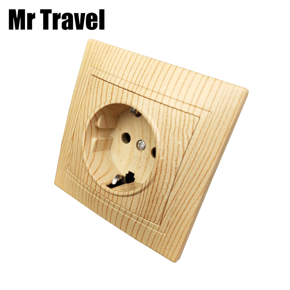 

Eu Standards Electrical Wood Panel 16A Power Adapter Wall Embedded Plugs For Socket Wall Sockets Flame Retardant 30% On Sale