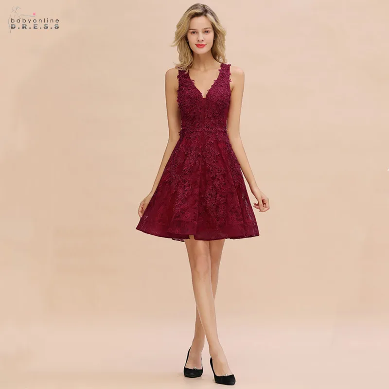 Вечернее Платья 2019 До Колена Сексуальные Иллюзионные Высокие Низкие Кружевные