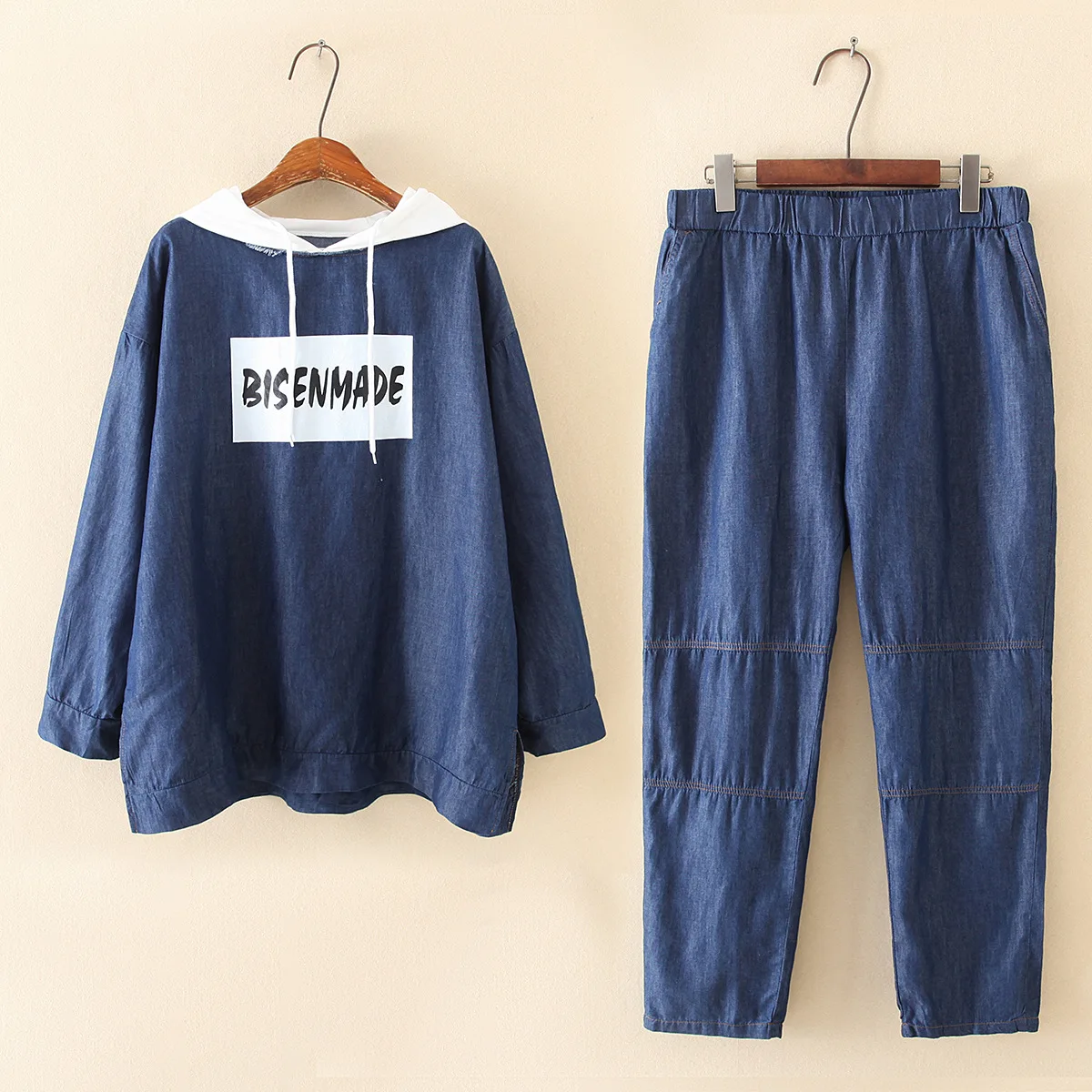 Женские комплекты весна 2020 большой размер свободные из тенсельной ткани