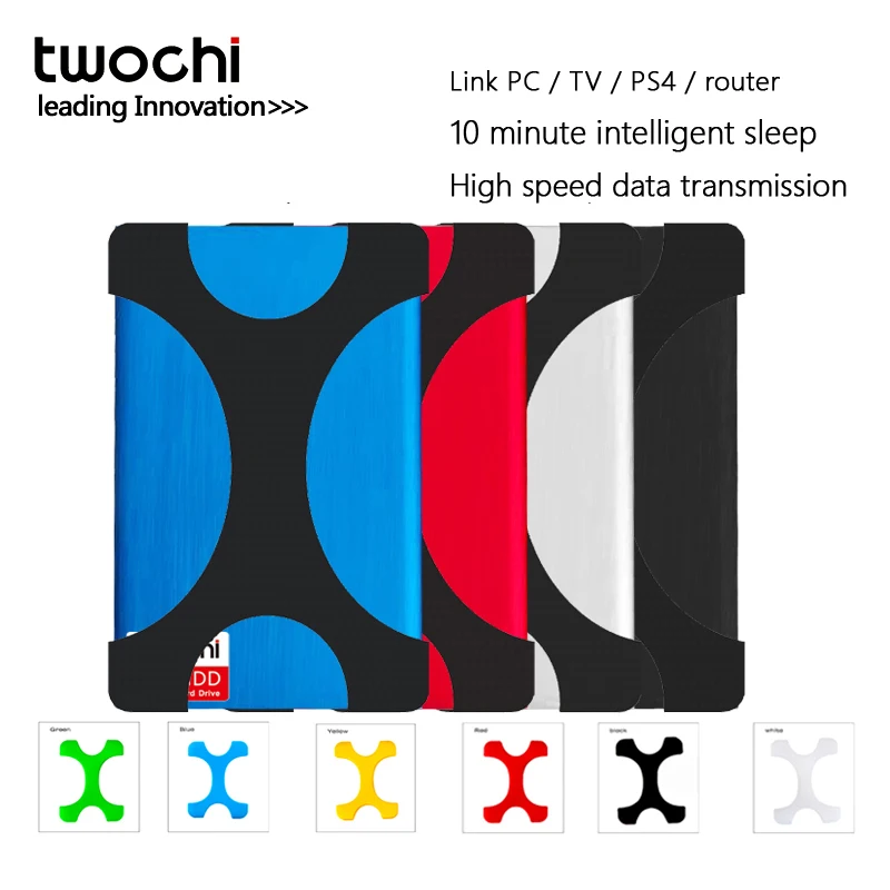 

TWOCHI ''2TB Super external Hard Drive Disk USB3.0 HDDStorage for PC, Mac,Tablet, Xbox, PS4,TV box 4 Color