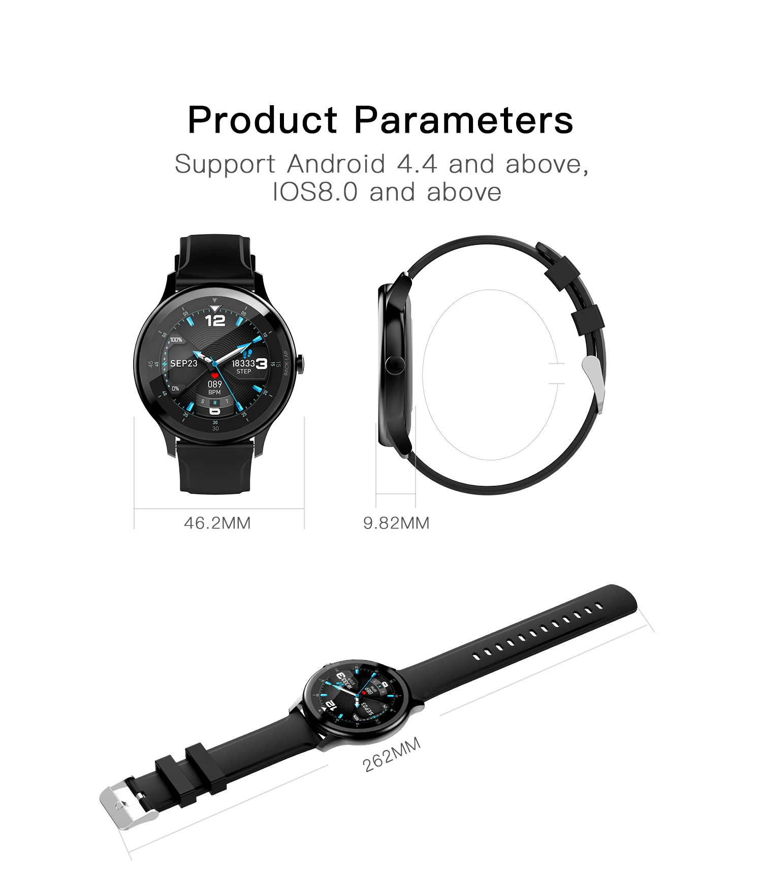 

G28 Smart Watch Bluetooth Sports Watch Smartwatch Heart Rate Monitor IP68 Waterproof Call Reminder Notification Vibration