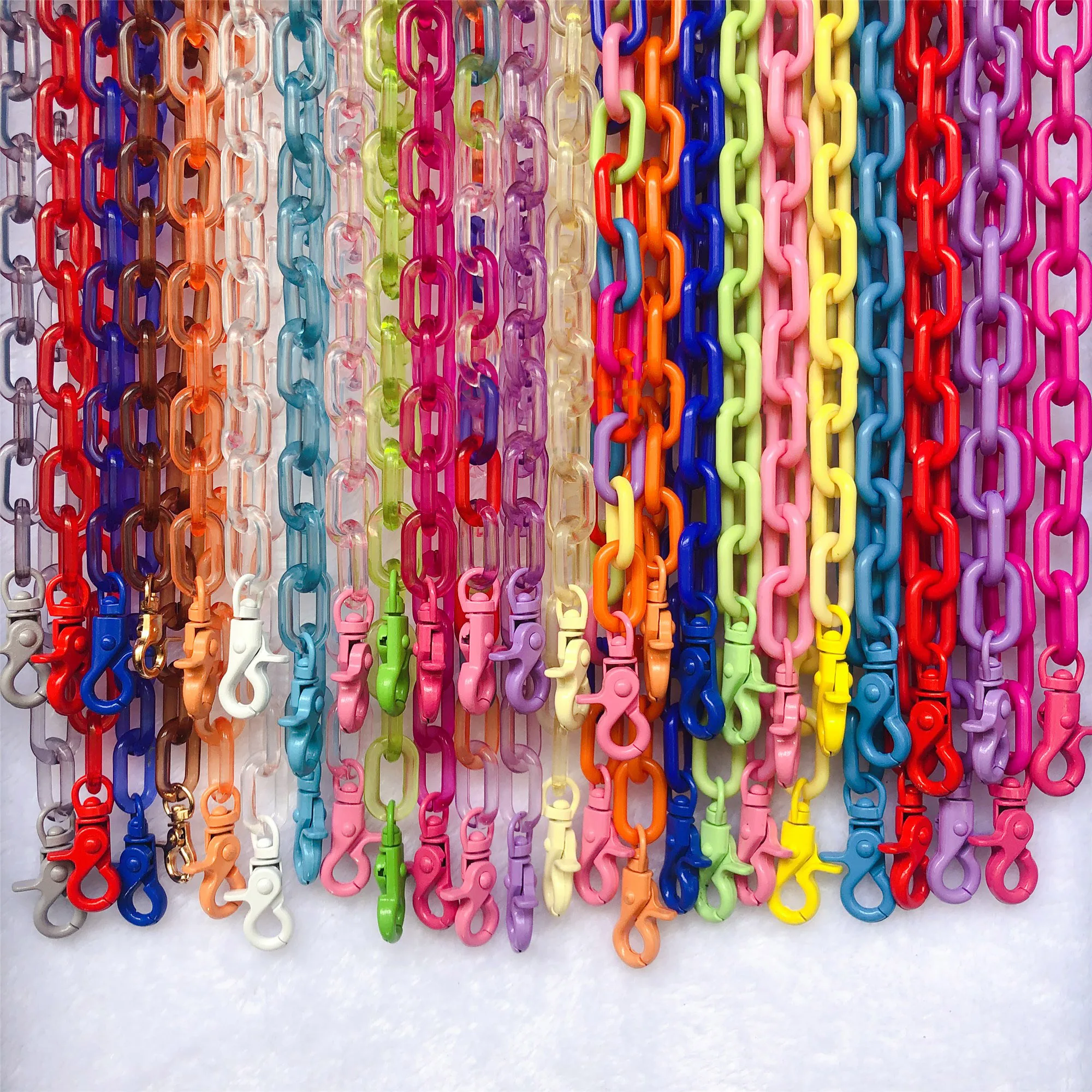 

2020 шикарная разноцветная полимерная акриловая цепочка для брюк, Пляжная Женская цепочка для ключей в стиле хип-хоп