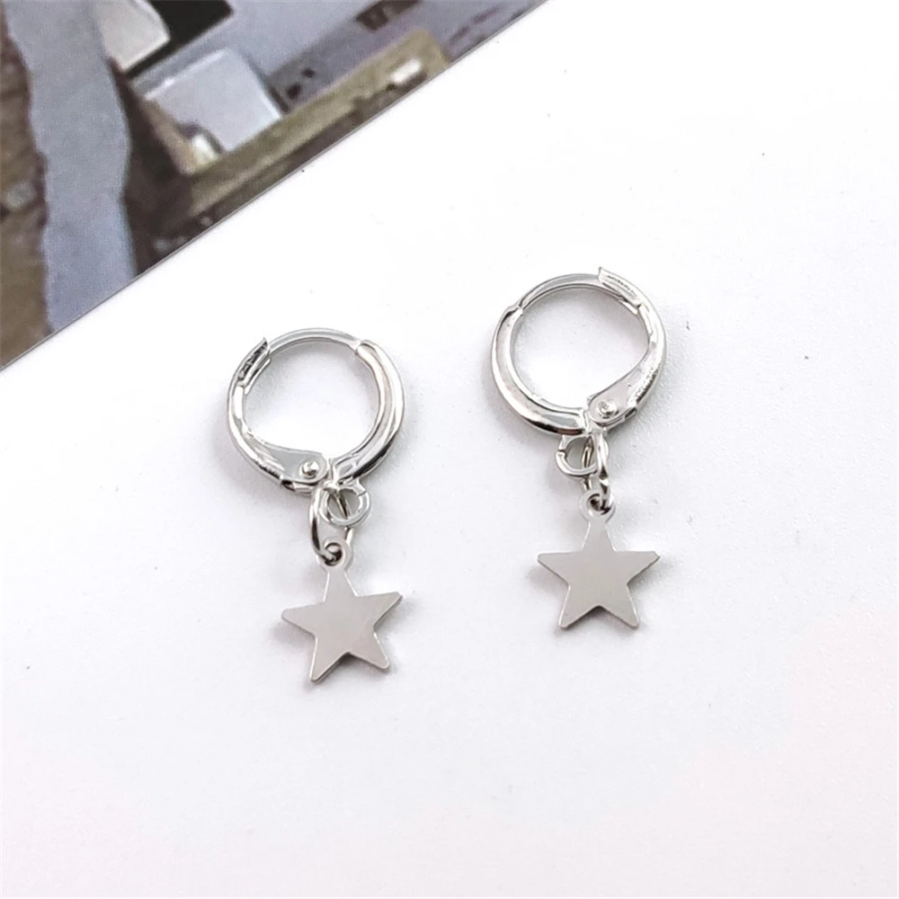 Новинка 2020 Модные металлические серьги в форме звезды и Луны женские