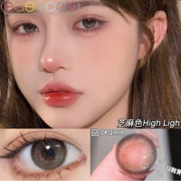 EASYCON Sesame Gray soft Eyes Cosmetic Colored Contact Lens exclusive Halloween Cosplay Lenses degrees Makeup prescription
