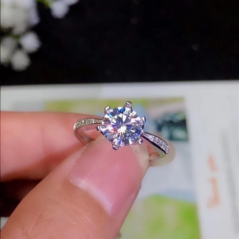 Ювелирные изделия CoLife 1.2ct 2ct D Цвет VVS1 класс Moissanite кольцо для свадьбы Серебро 925