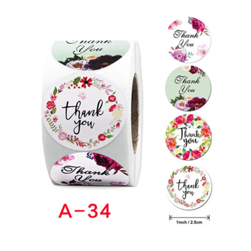 

2020 Hot Roll Flowers Handmade Crafts Decoration Thanks Sealing Sticker Envelope Decoration Wedding Decoration