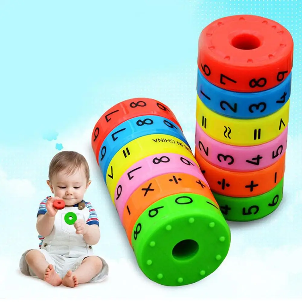 

Новый дизайн, осевой Магнитный математический арифметический обучающий Детский пазл, образовательные кубики, игрушки, магнитные цифры