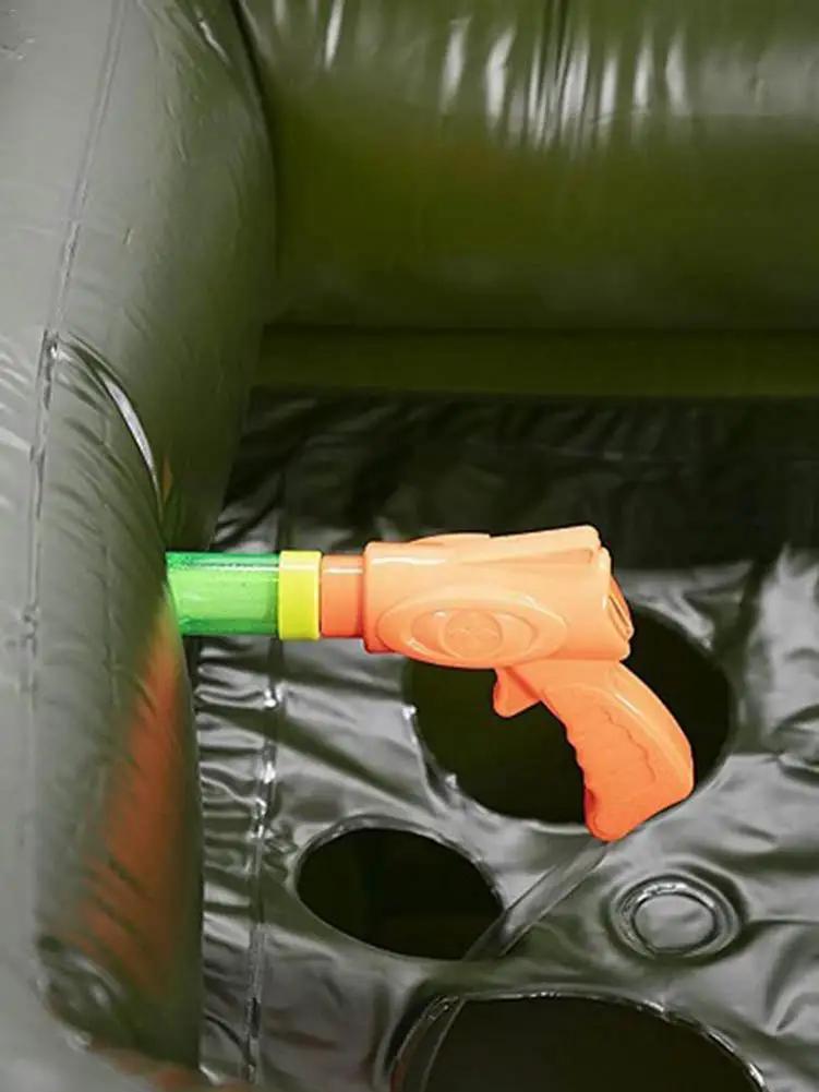 Anillo de nataci&oacute;n inflable Tanque De Agua pistola pulverizadora, Juguetes Divertidos de agua flotante de verano para adultos y ni&ntilde;os, juegos de agua para remar en familia-5