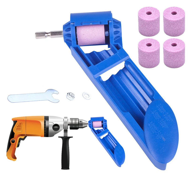 

Portable Drill Bit Sharpener Corundum Grinding Wheel Drill Bit Sharpener Titanium Drill Powered Tool Parts Grinder Tools
