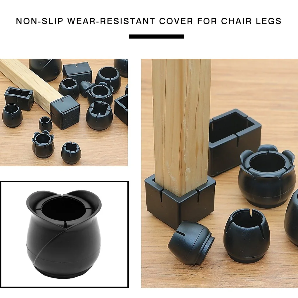 

Chair Leg Protector Home Office Table Desk Non-Slip Foot Silicone Protector Guard Furniture Leg Cap Each Size In Descriptions