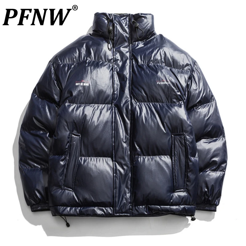

PFNW 2021 зимняя новая свободная модная повседневная мужская хлопковая одежда, пуховые утепленные парки, мужские пальто, теплая одежда с буквен...
