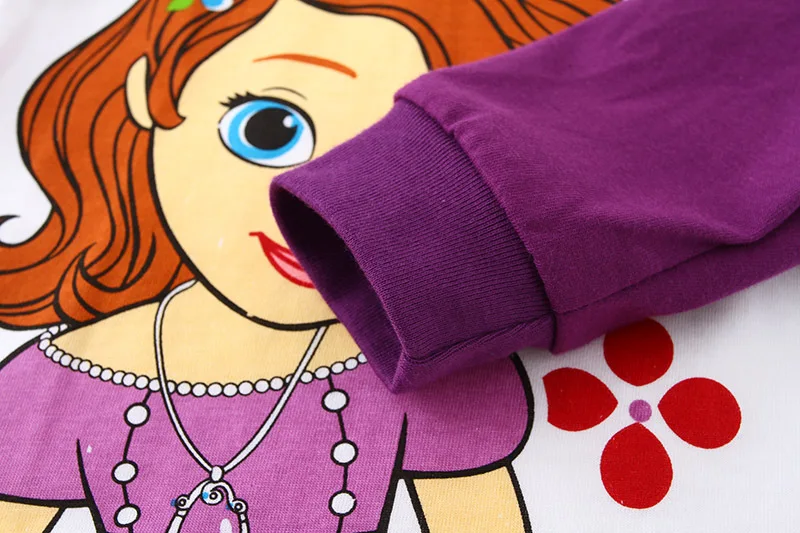 

Toddler Girl Pijamas New Children Cotton Pijams Girls Home Set Princess Cartoon 2-7y