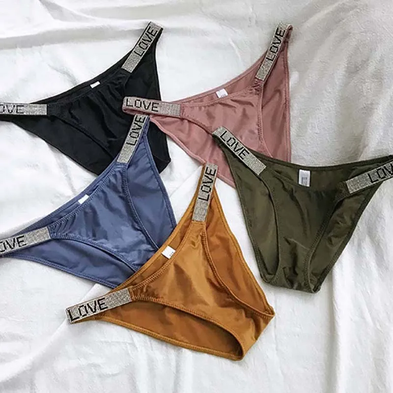 3PCS/Set Women's Panties G-string  Low Waist Fashion Underwear Sexy Panties Female Underpants Pantys Intimates Lingerie