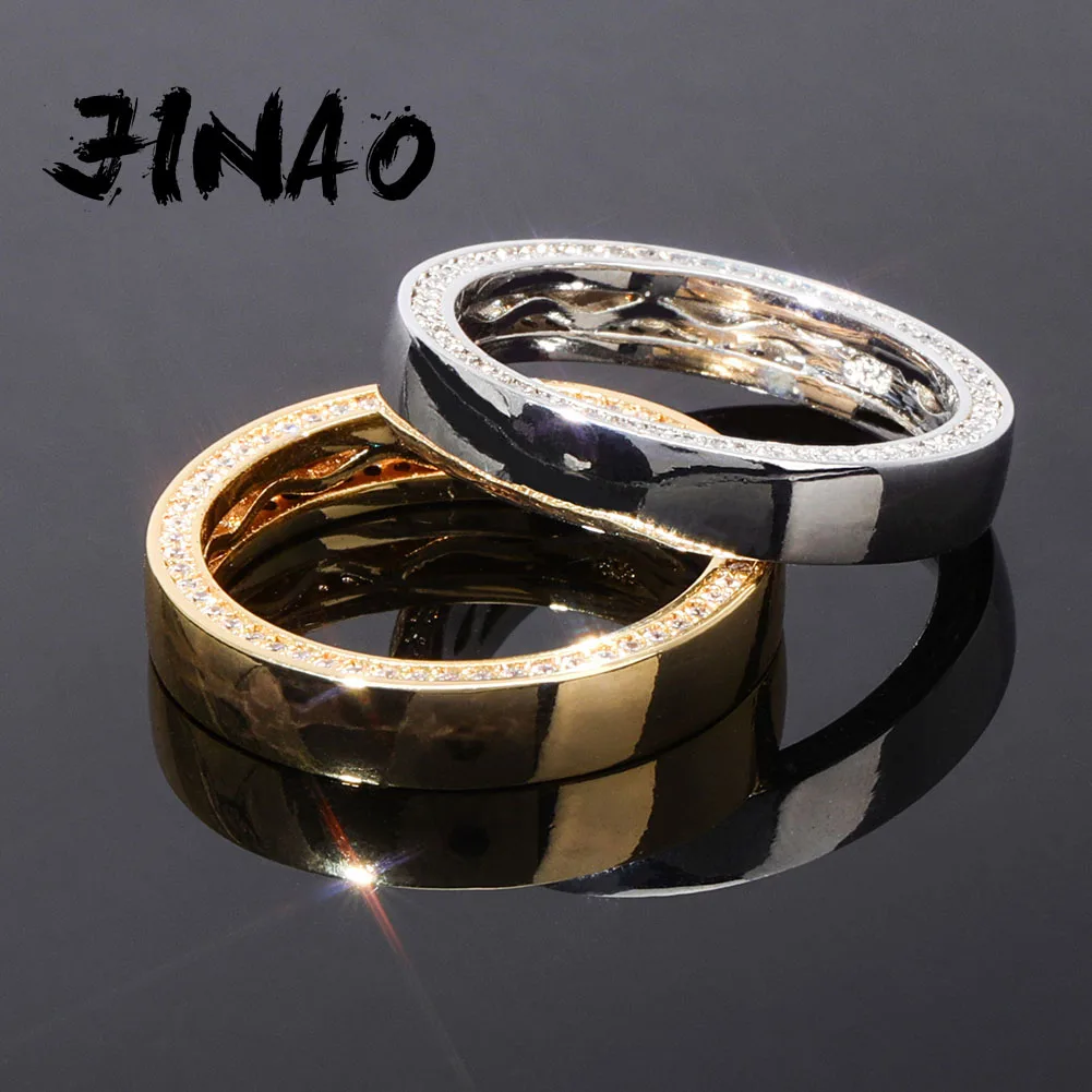 Новое высококачественное кольцо JINAO из стерлингового серебра 925 пробы с ледяным