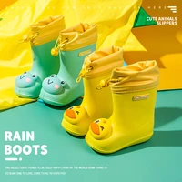 fashion children rain boots kids girl cute printed 3d animal design rubber boots boy waterproof water shoes raincoat