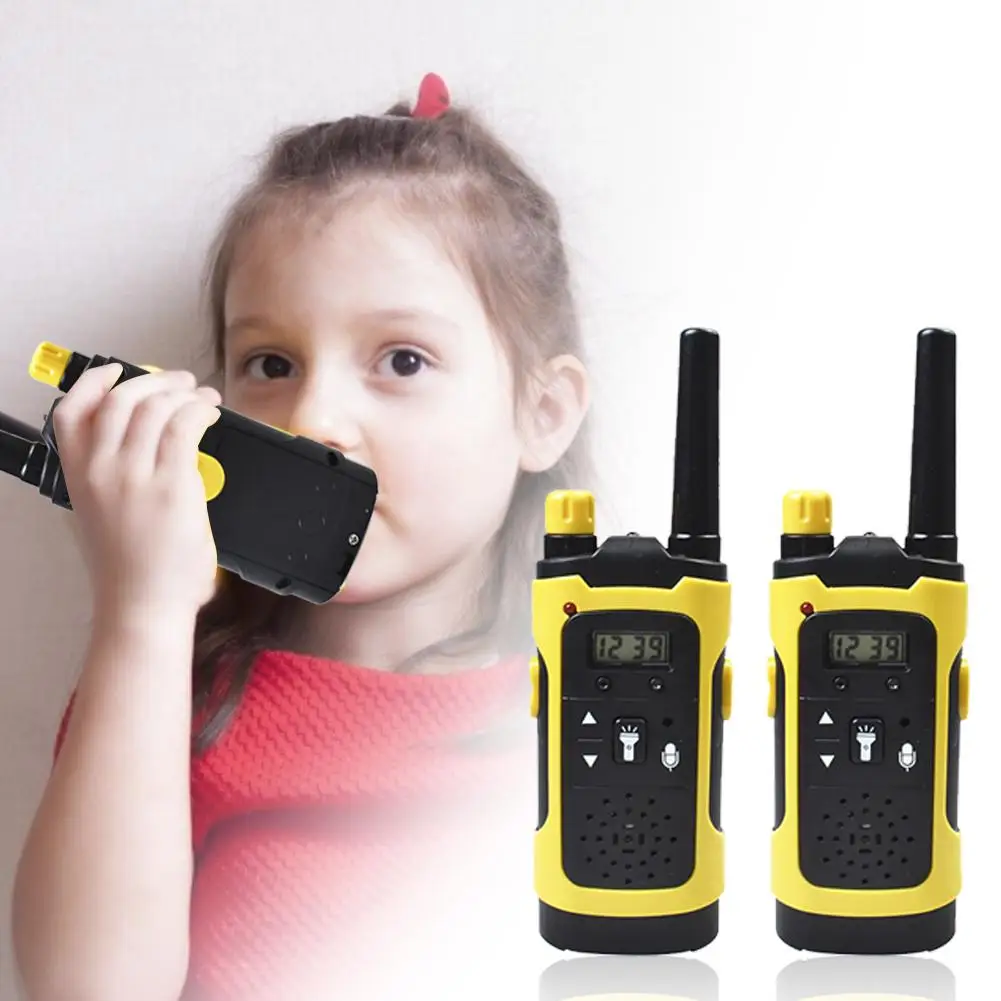 

2pcs Waterproof Kids Walkie Talkies With Screen Display Parent-child Interaction Game Toy Children Pretend Play Toy