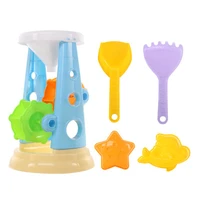 wholesale childrens beach toy combination funnel shovel abrasive tools a total of 5 items boys and girls outdoor activities