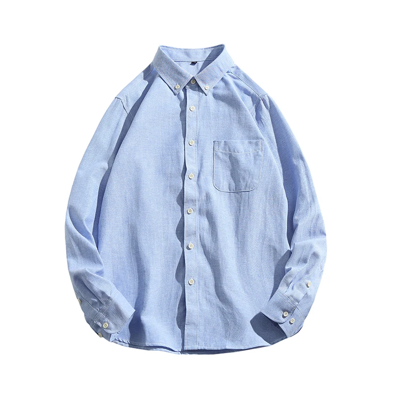Новый 2019 Для мужчин чистый хлопковая рубашка Slim Fit модная одежда с длинными