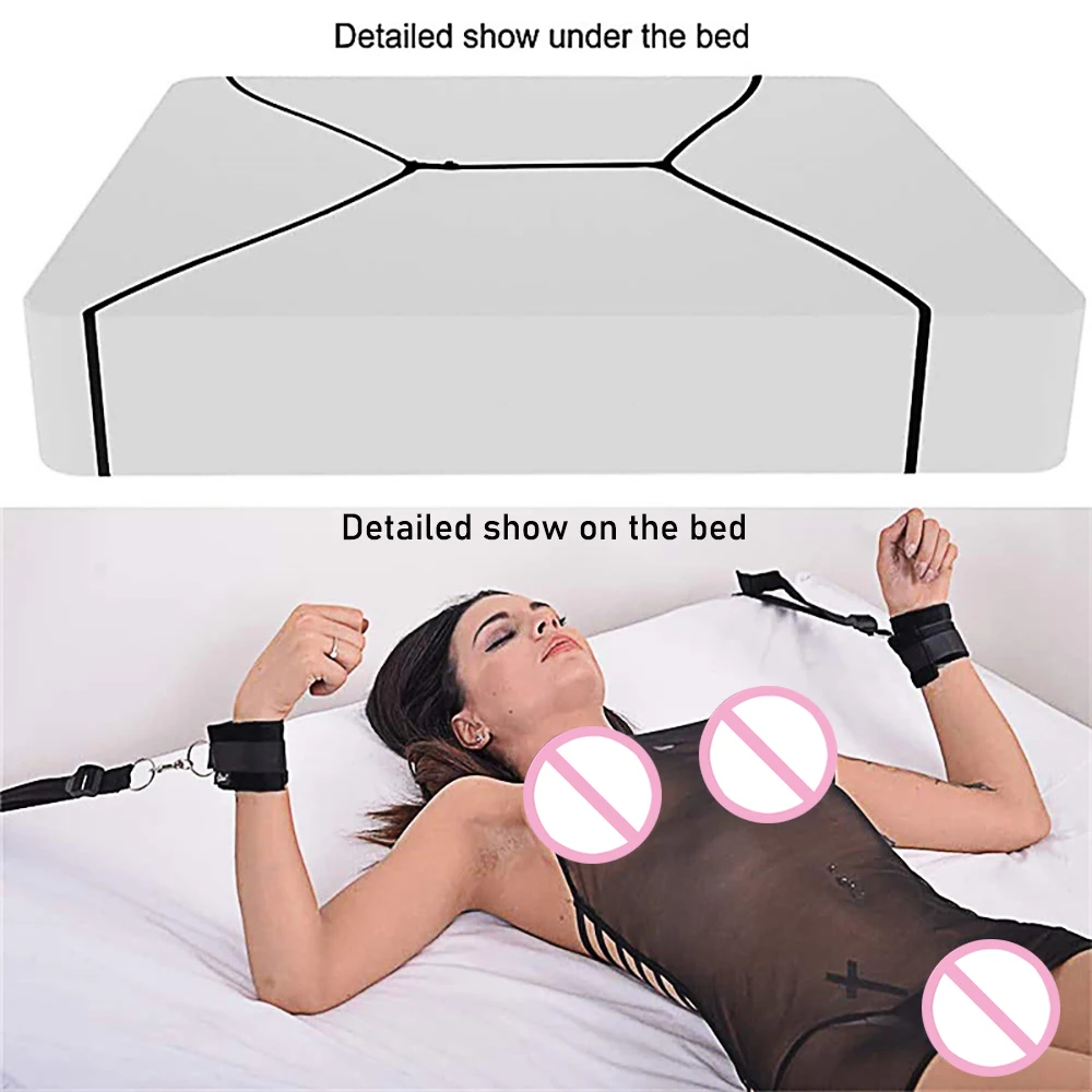 Bed BDSM Bondage Restraints Sex Flirting Handcuffs Limbs Bound Set Couples Fetish Training Slave SM Game Toys | Красота и здоровье