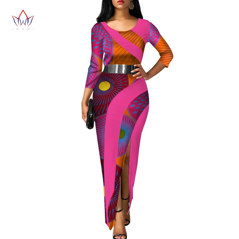 Vestidos африканские женские платья новая мода элегантная африканская одежда Дашики размера плюс сексуальные вечерние платья WY3120 - Цвет: 13