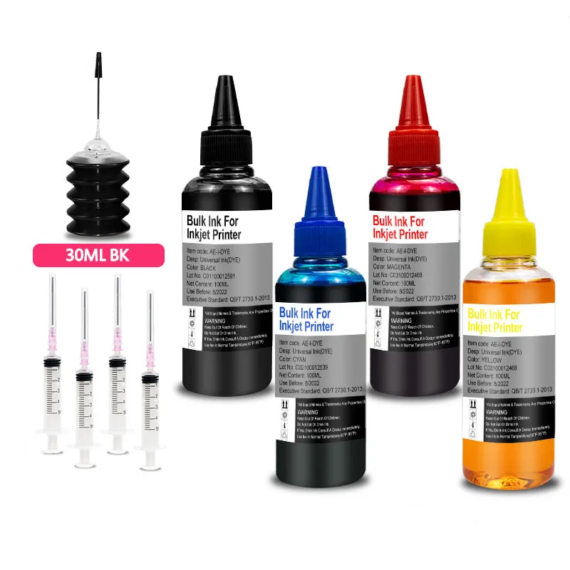 universal Refill Ink Kit for Epson for Canon For HP Brother Printer CISS Ink and refillable printers dye ink 400ml