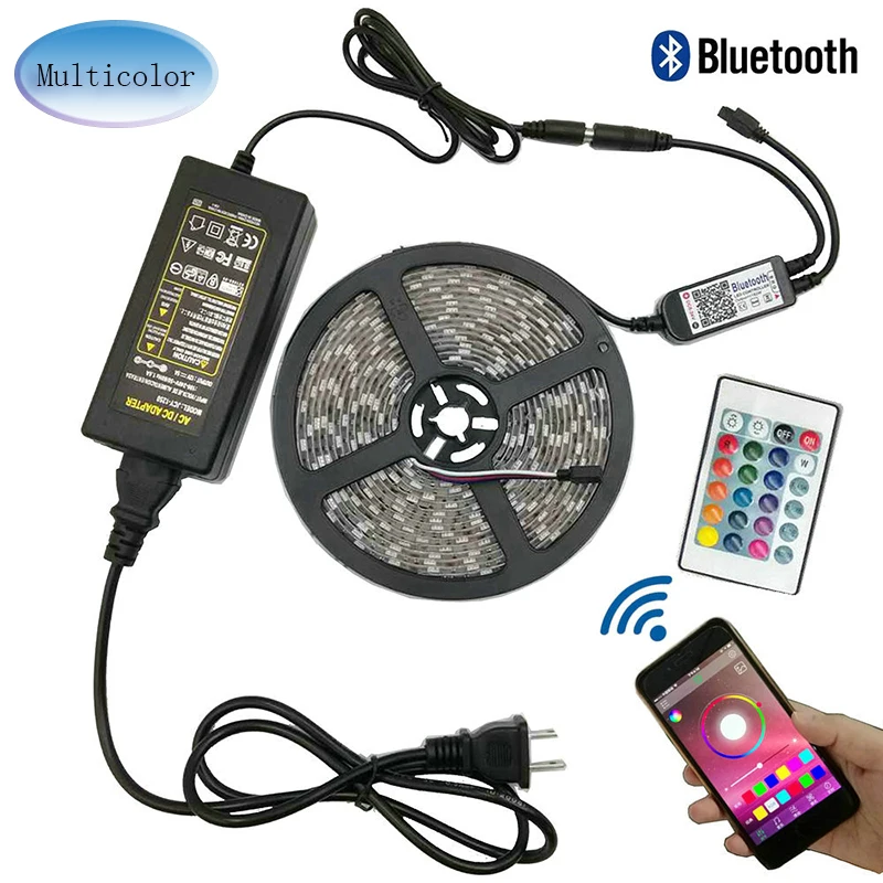 Bluetooth 5050 RGB Светодиодная лента лампа Декор ТВ/лента из ПК светильник неоновый ip