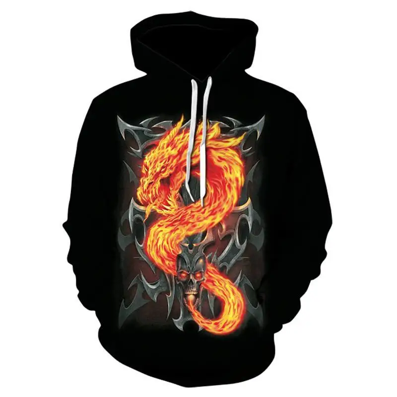 

3d Skull Grim Reaper Hoodie Sweatshirt Fall/winter 2020 New Men's And Women's Pullover Punk Style Hip Hop Rock Sweatshirt