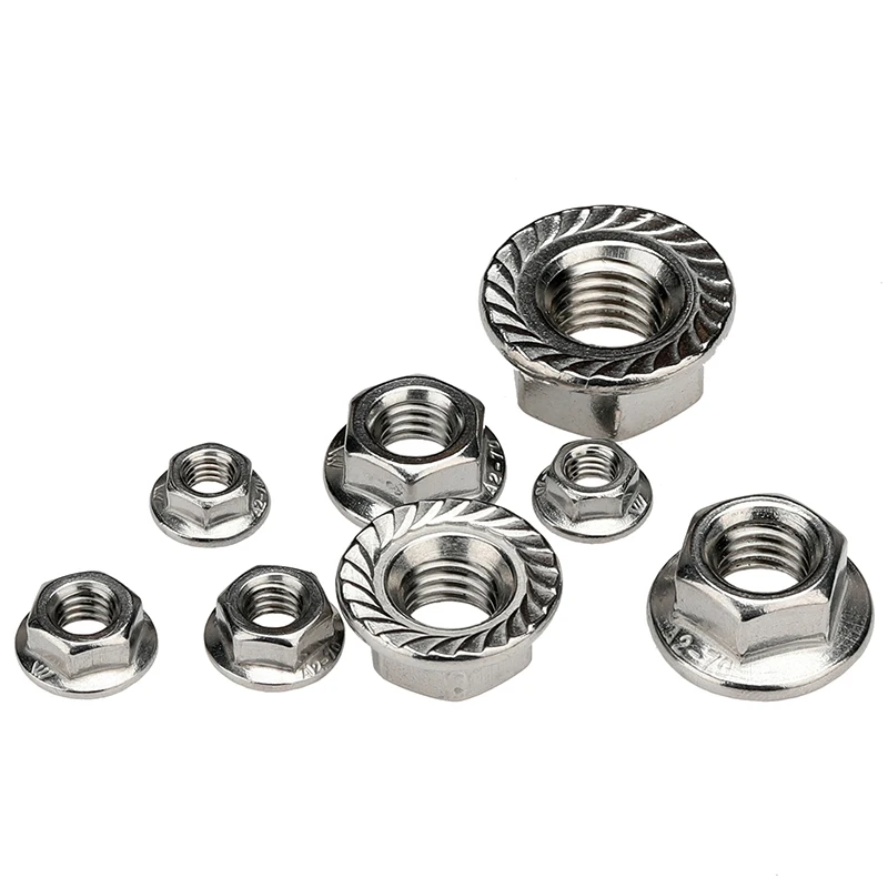 

Hexagon anti-loose screw with cushioned anti-slip nut M3M4M5M6M8-20 stainless steel flange nut