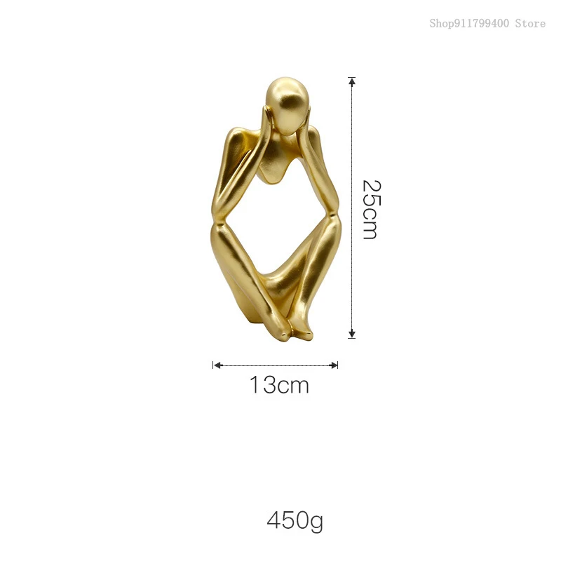 

Character gold decoration creative home decoration living room office decoration statue Nordic style bedroom decoration ornament