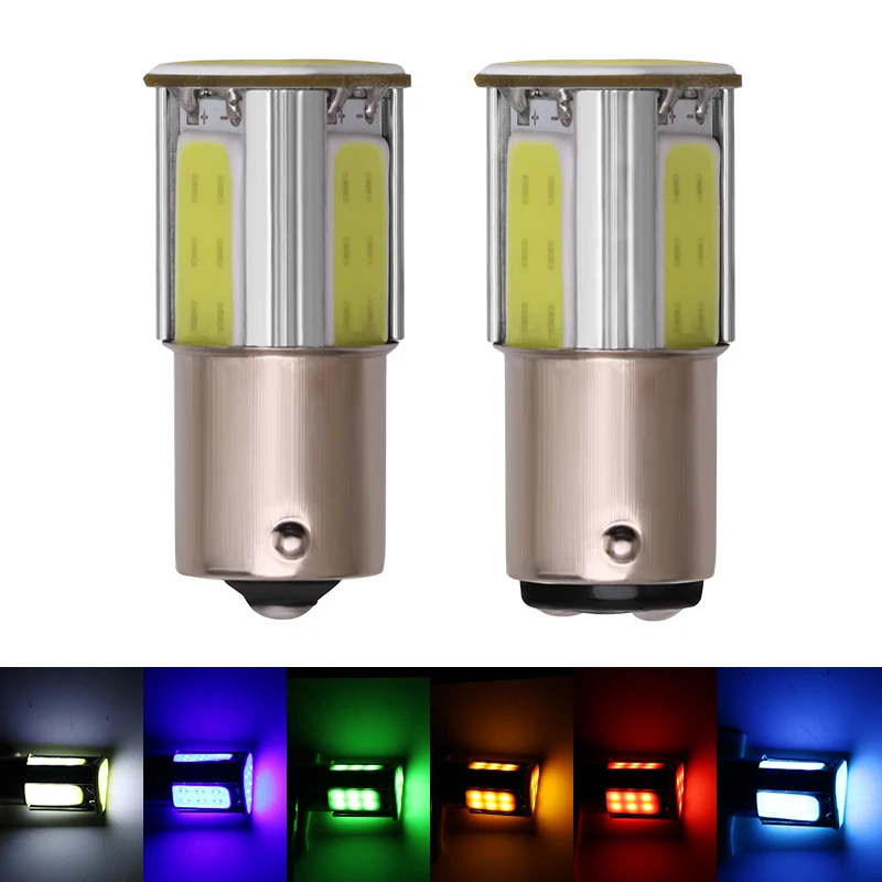 

1PC 1156 P21W BA15S 1157 P21/5W BAY15D 4 COB LED Car Lights Turn Signal Light Brake Parking Backup Reverse Tail Lamp White 12V