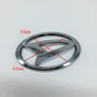 Золотистый хромированный Автомобильный руль Daihatsu 6,4 см * 4,4 см, передний и задний значок, эмблема-наклейка для Sirion PICO материал COPEN Esse Altis