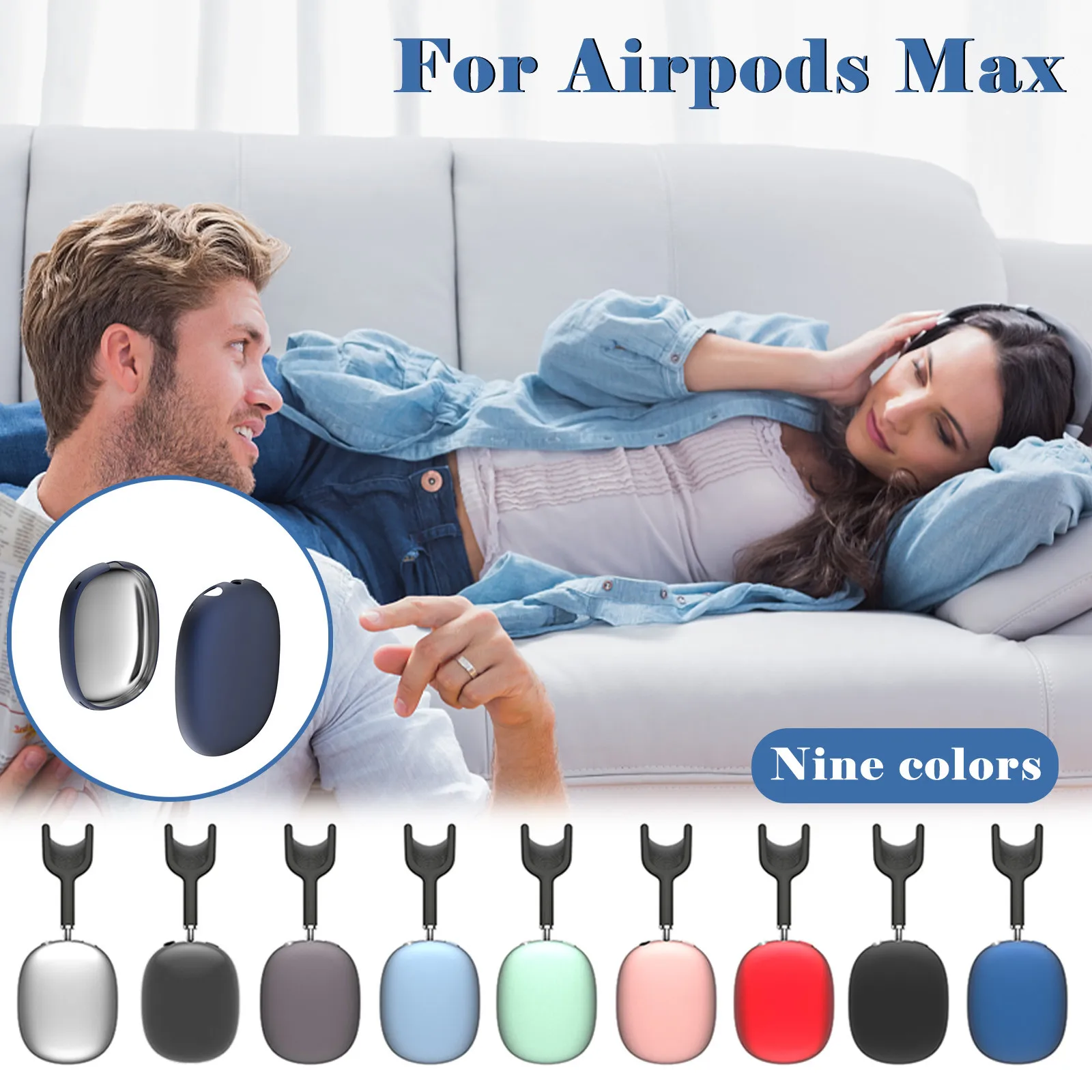 

Headband Headset Silicone Protective Cover Soft Cacs For AirPods Max Headset Prevent Scratches Damage Drop-proof Wear-resistant