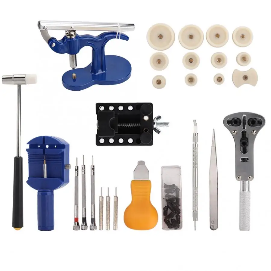 Портативные часы 3-кулачковый чехол ремешок жидкость для снятия Пинцет отвертка