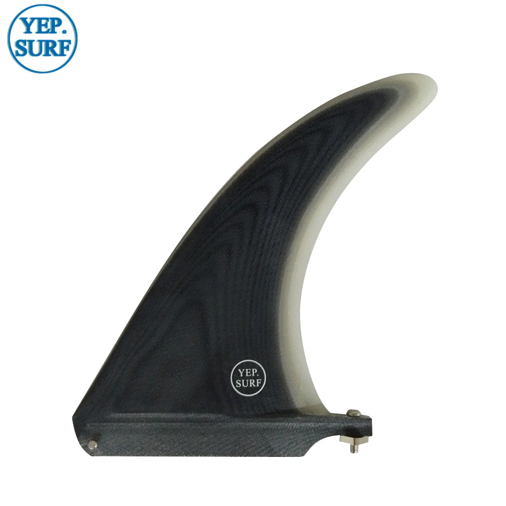 Surf Longboard Fins Fiberglass 7/8/9/10.25/11 inch YepSurf Fin White/Blue/Black/Brown/Green color Fin Surfboard Fin single fins