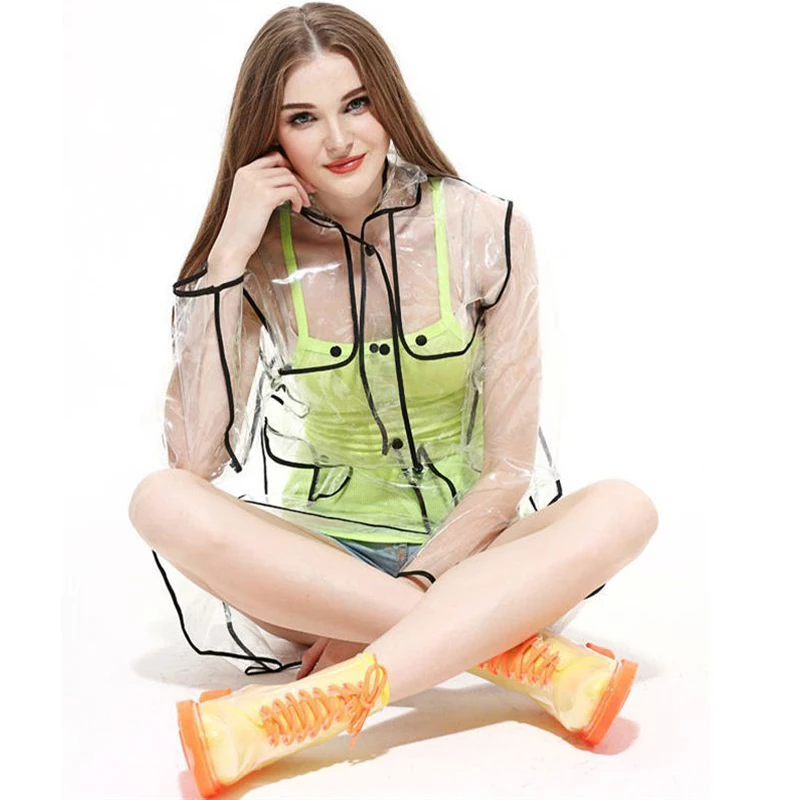 Новый прозрачный водонепроницаемый дождевик ПВХ эва Повседневная Праздничная