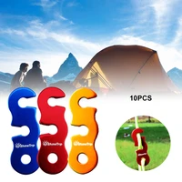 10pcs tent rope tensioner stoppers camping tent anwing tarp guyline tensioner windproof rope buckle outdoor canopy rope adjuster