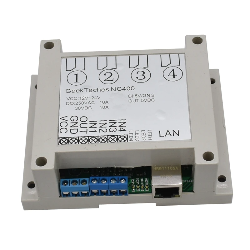 Ethernet RJ45 TCP/IP веб пульт дистанционного управления с 4 каналами реле UDP W5500 сетевой