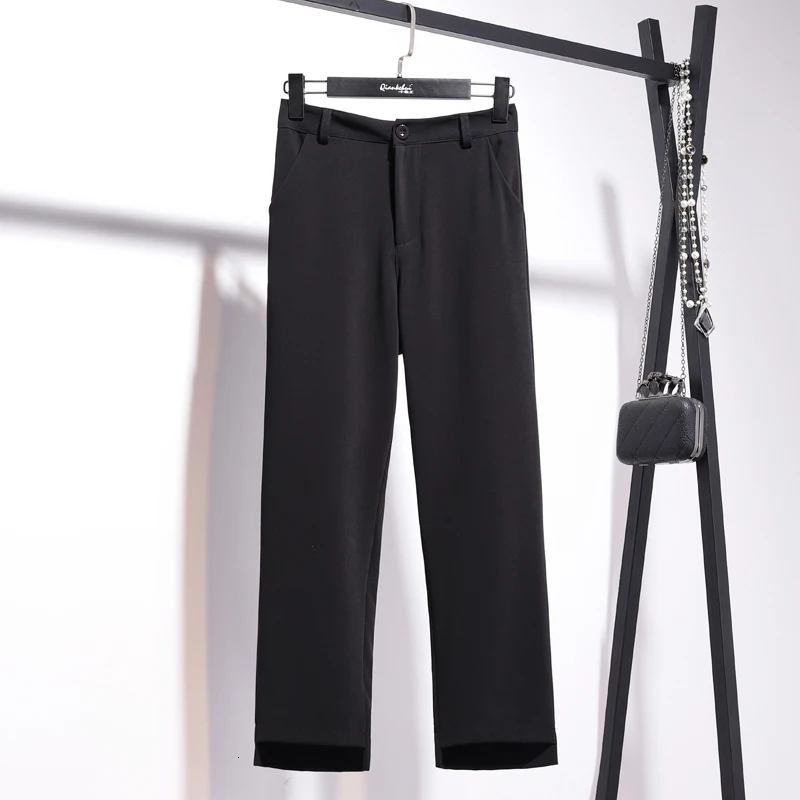 [LANMREM] 2020 Spring New Products Fashion Solid Color Casual Slimming Straight Leg Pants Women PA750 |