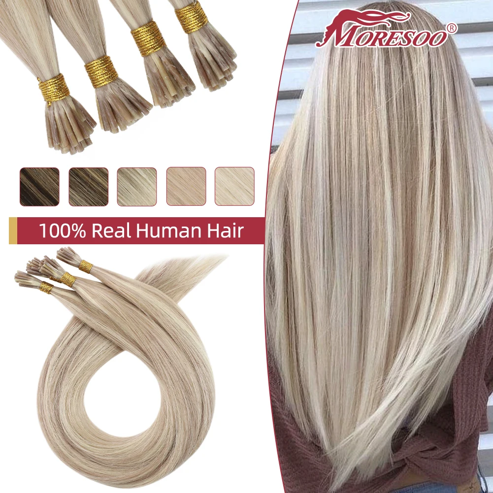 

Moresoo Itip наращивание волос 100% настоящие человеческие волосы натуральные волосы двойное наращивание бразильские волосы 0,8 г/локон накладные ...